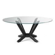 Planer Table ronde de Cattelan avec plateau en verre de cristal transparent